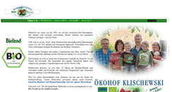 Desktop Screenshot of oekohof-klischewski.de